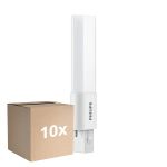 Flerpack 10x Philips CorePro PL-S LED 3.5W - 840 Kallvit | 2-Stift - Ersättare 7W