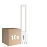 Flerpack 10x Philips CorePro PL-L LED Lampa HF 8W - 840 Kallvit | 4-Stift - Ersättare 18W