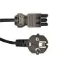 Noxion GST - Kompatibel Strömkabel Svart - Kvinnlig + Schuko Europlug - 2m - 3 pole 0.75mm2